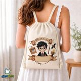 Ghostbastır Design Kişiye Özel Harry Potter Büzgülü Keten Çanta C153 - Bej