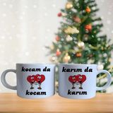 Ghostbastır Design Kişiye Özel Karım Kocam Kahve Fincan Takımı 003 - 2 Adet - 185 ml