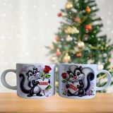 Ghostbastır Design Kişiye Özel Karım Kocam Kahve Fincan Takımı 011 - Beyaz- Renkli - 185 ml