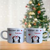 Ghostbastır Design Kişiye Özel Karım Kocam Kahve Fincan Takımı 012 - Beyaz- Renkli - 185 ml