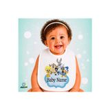 Ghostbastır Design Kişiye Özel Looney Tunes Keten Bebek Mama Önlüğü – Yumuşak, Emici, Yıkanabilir, Özel Tasarım P088
