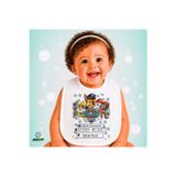 Ghostbastır Design Kişiye Özel Paw Patrol Keten Bebek Mama Önlüğü – Yumuşak, Emici, Yıkanabilir, Özel Tasarım P101