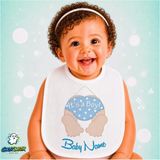 Ghostbastır Design Kişiye Özel Popolu Keten Bebek Mama Önlüğü – Yumuşak, Emici, Yıkanabilir, Özel Tasarım P104 - Çok Renkli - 0+ Ay