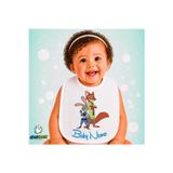 Ghostbastır Design Kişiye Özel Zootropolis Keten Bebek Mama Önlüğü – Yumuşak, Emici, Yıkanabilir, Özel Tasarım P115