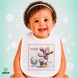 Ghostbastır Design Komik Hayvan Figürlü Keten Bebek Mama Önlüğü – Yumuşak, Emici, Yıkanabilir, Özel Tasarım P064 - Çok Renkli - 0+ Ay