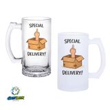 Ghostbastır Design Komik Kulplu Bira Bardağı Buzlu veya Şeffaf Seçenekli 0311 GHSTBSTRBR0311