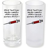 Ghostbastır Design Komik Sözlü Buzlu / Buzsuz Seçenekli Rakı Bardağı – 1 Adet Şık Sunum Bardağı 0182 - Şeffaf - 200 ml