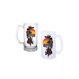 Ghostbastır Design Kovboy İskelet Kulplu Bira Bardağı Buzlu Veya Şeffaf Seçenekli 0147