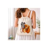 Ghostbastır Design Lady ve Tramp Büzgülü Keten Çanta C170
