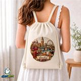 Ghostbastır Design Londra Büzgülü Keten Çanta C173 - Bej
