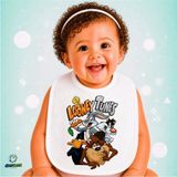 Ghostbastır Design Looney Tunes Keten Bebek Mama Önlüğü – Yumuşak, Emici, Yıkanabilir, Özel Tasarım P123 - Çok Renkli - 0+ Ay