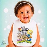 Ghostbastır Design Looney Tunes Keten Bebek Mama Önlüğü – Yumuşak, Emici, Yıkanabilir, Özel Tasarım P124 - Çok Renkli - 0+ Ay