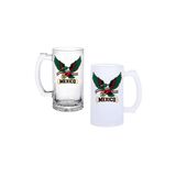 Ghostbastır Design Meksika Dünya Kupası Kulplu Bira Bardağı Buzlu Veya Şeffaf Seçenekli 0155