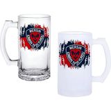 Ghostbastır Design Mersin Idman Yurdu Kulplu Bira Bardağı Buzlu Veya Şeffaf Seçenekli 0158 - 1 Adet - 500 ml