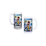 Ghostbastır Design Messi Kulplu Bira Bardağı Buzlu Veya Şeffaf Seçenekli 0159