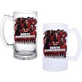 Ghostbastır Design Milli Takım Kulplu Bira Bardağı Buzlu Veya Şeffaf Seçenekli 0163 - 1 Adet - 500 ml