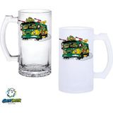 Ghostbastır Design Ninja Kaplumbağalar Kulplu Bira Bardağı Buzlu Veya Şeffaf Seçenekli 0329 - 1 Adet - 500 ml