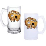 Ghostbastır Design Nuhun Gemisi Kedili Kulplu Bira Bardağı Buzlu Veya Şeffaf Seçenekli 0167 - 500 ml