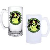 Ghostbastır Design Oogie Boogie Kulplu Bira Bardağı Buzlu Veya Şeffaf Seçenekli 0169 - 1 Adet - 500 ml
