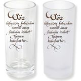 Ghostbastır Design Özlü Sözlü Buzlu / Buzsuz Seçenekli Rakı Bardağı – 1 Adet Şık Sunum Bardağı 0189 - Şeffaf - 200 ml