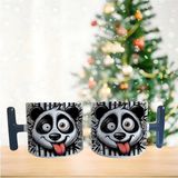 Ghostbastır Design Panda Kupa Bardak | Tek Adet 0355 - Renkli - 250 ml