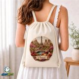 Ghostbastır Design Paris Büzgülü Keten Çanta C214 - Bej