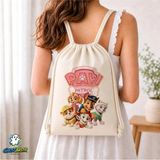 Ghostbastır Design Paw Patrol Büzgülü Keten Çanta C217 - Bej