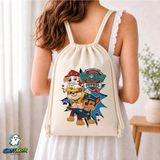 Ghostbastır Design Paw Patrol Büzgülü Keten Çanta C219 - Bej