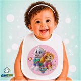 Ghostbastır Design Paw Patrol Keten Bebek Mama Önlüğü – Yumuşak, Emici, Yıkanabilir, Özel Tasarım P149 - Çok Renkli - 0+ Ay