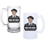 Ghostbastır Design Peaky Blinders Kulplu Bira Bardağı Buzlu Veya Şeffaf Seçenekli 0179 - 1 Adet - 500 ml
