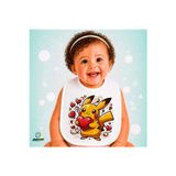 Ghostbastır Design Pikachu Keten Bebek Mama Önlüğü – Yumuşak, Emici, Yıkanabilir, Özel Tasarım P158