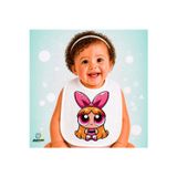 Ghostbastır Design Powerpuff Girls Keten Bebek Mama Önlüğü – Yumuşak, Emici, Yıkanabilir, Özel Tasarım P165