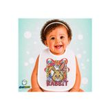 Ghostbastır Design Rabbit Keten Bebek Mama Önlüğü – Yumuşak, Emici, Yıkanabilir, Özel Tasarım P169