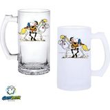 Ghostbastır Design Redkit Kulplu Bira Bardağı Buzlu Veya Şeffaf Seçenekli 0343 - 500 ml