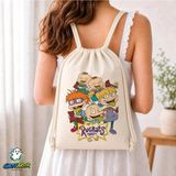 Ghostbastır Design Rugrats Büzgülü Keten Çanta C265 - Bej