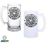Ghostbastır Design Sadd Sports Club Kulplu Bira Bardağı Buzlu Veya Şeffaf Seçenekli 0344 - 500 ml