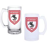 Ghostbastır Design Samsunspor Kulplu Bira Bardağı Buzlu Veya Şeffaf Seçenekli 0190 - 500 ml