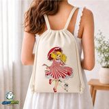 Ghostbastır Design Şeker Kız Candy Büzgülü Keten Çanta C306 - Bej