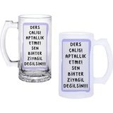 Ghostbastır Design Sen Bihter Değilsin Kulplu Bira Bardağı Buzlu Veya Şeffaf Seçenekli 0198 - 500 ml