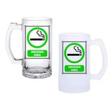 Ghostbastır Design Sigara İçilebilir Alan Bira Bardağı 500 cc Cam Buzlu veya Buzsuz Seçenekleriyle 0135