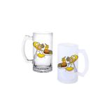 Ghostbastır Design Simpson Fast Food Kulplu Bira Bardağı Buzlu Veya Şeffaf Seçenekli 0204