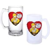 Ghostbastır Design Simpsons Kulplu Bira Bardağı Buzlu Veya Şeffaf Seçenekli 0206 - 500 ml