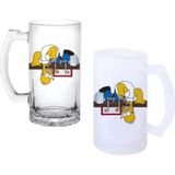 Ghostbastır Design Simpsons Kulplu Bira Bardağı Buzlu Veya Şeffaf Seçenekli 0207 - 500 ml