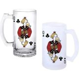 Ghostbastır Design Sinek Kızı Kulplu Bira Bardağı Buzlu Veya Şeffaf Seçenekli 0213 - 1 Adet - 500 ml