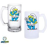 Ghostbastır Design Şirine Kulplu Bira Bardağı Buzlu Veya Şeffaf Seçenekli 0356 - 1 Adet - 500 ml