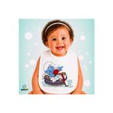 Ghostbastır Design Şirinler Keten Bebek Mama Önlüğü – Yumuşak, Emici, Yıkanabilir, Özel Tasarım P187