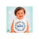 Ghostbastır Design Şirinler Keten Bebek Mama Önlüğü – Yumuşak, Emici, Yıkanabilir, Özel Tasarım P188