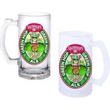 Ghostbastır Design Skinners Kulplu Bira Bardağı Buzlu Veya Şeffaf Seçenekli 0215 - 500 ml