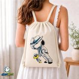 Ghostbastır Design Snoopy Büzgülü Keten Çanta C283 - Bej