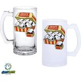 Ghostbastır Design Snoopy Kulplu Bira Bardağı Buzlu Veya Şeffaf Seçenekli 0350 - 500 ml